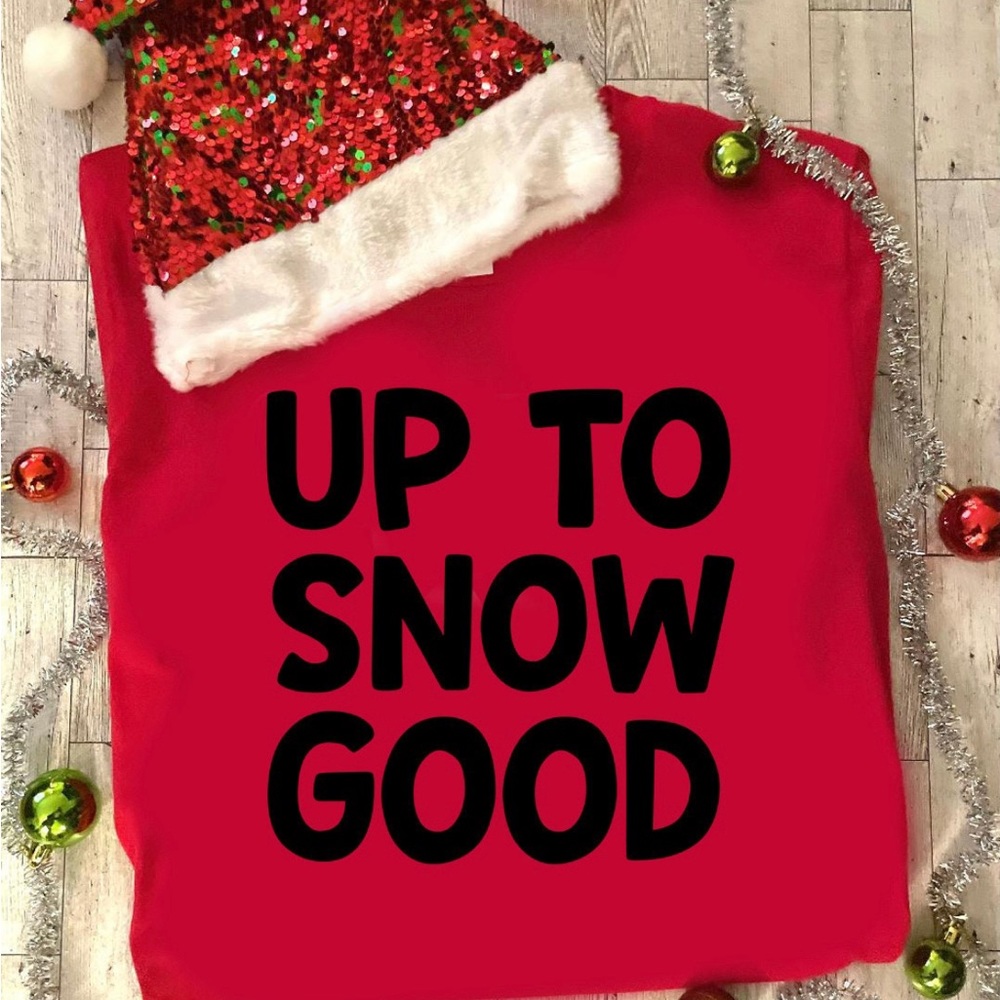 Custom made holiday tees with punny phrases, get it?
